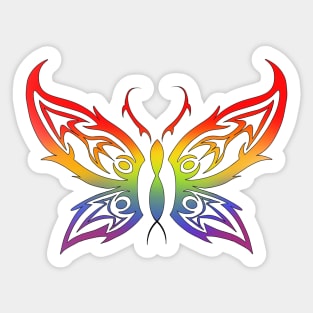 Rainbow Butterfly Sticker